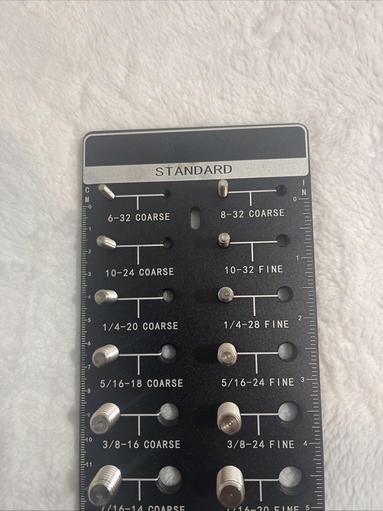 Nut and Bolt Thread Checker 14 Standard Size Thread Identifier Gauge