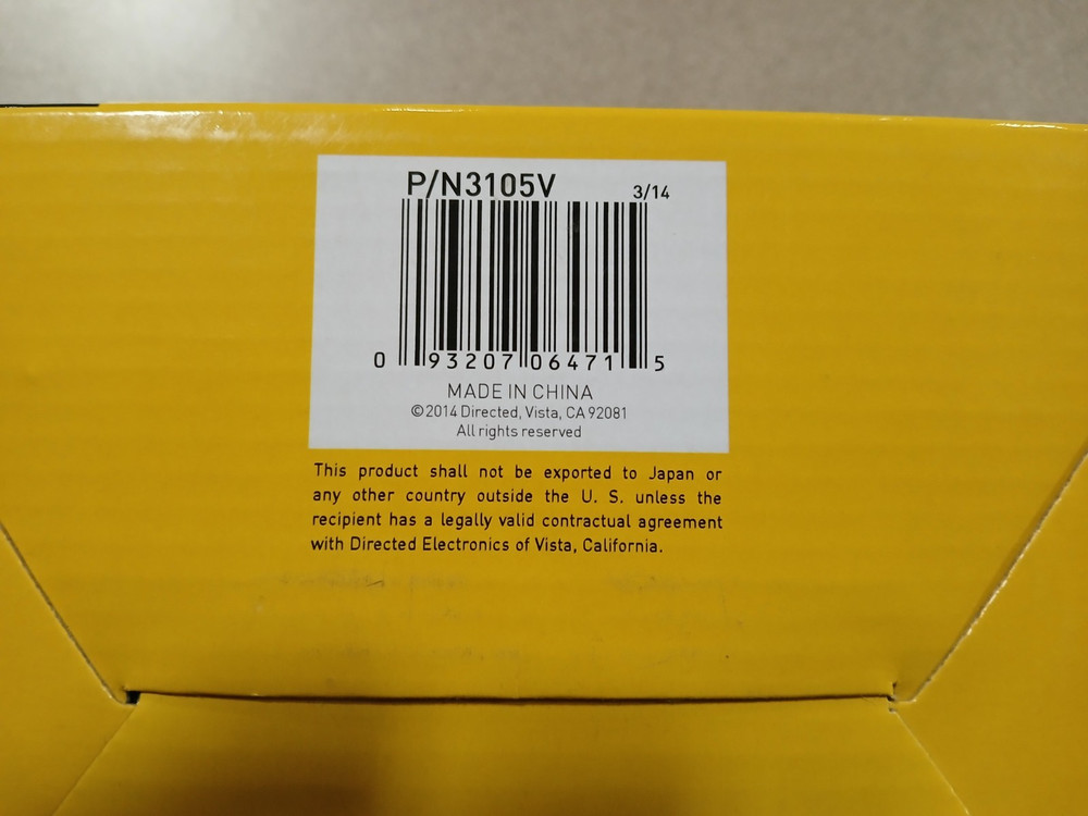 VIPER 3105V 1-WAY SECURITY SYSTEM