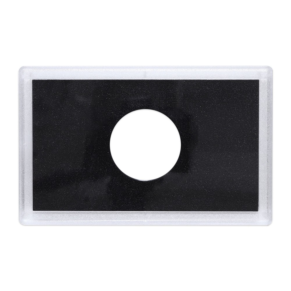 Empty Plastic Lens With Black Insert Holds 1 Coin Large Dollar