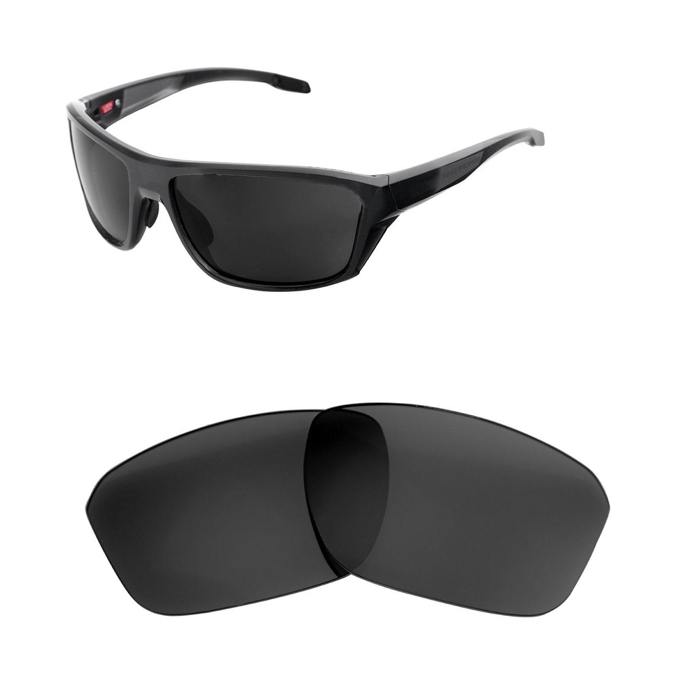 Walleva Black Polarized Replacement Lenses For Oakley Split Shot Sunglasses
