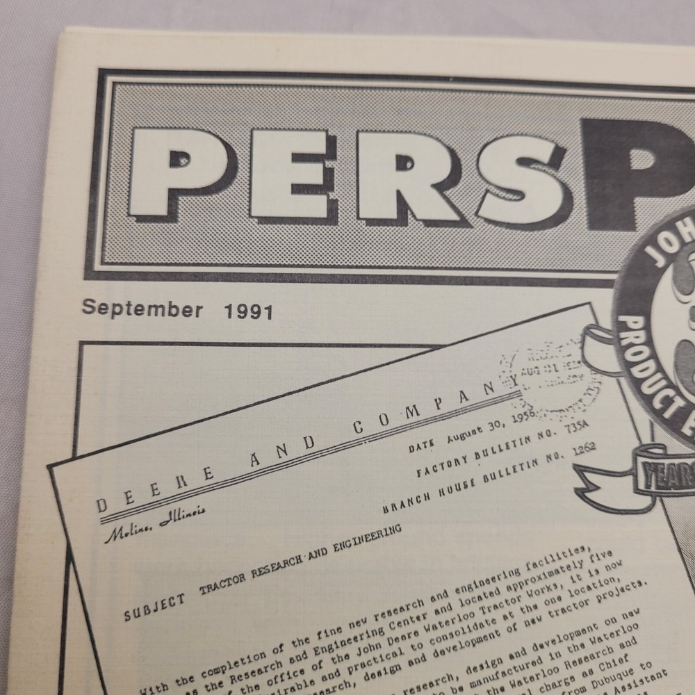 John Deere Waterloo Product Engineering Center PEC September 1991 Newsletter