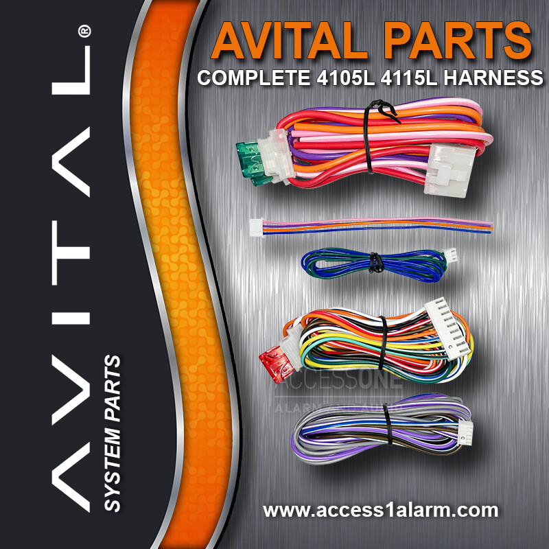 Avital 4105L or 4115L Remote Start Complete Replacement Wiring Harness
