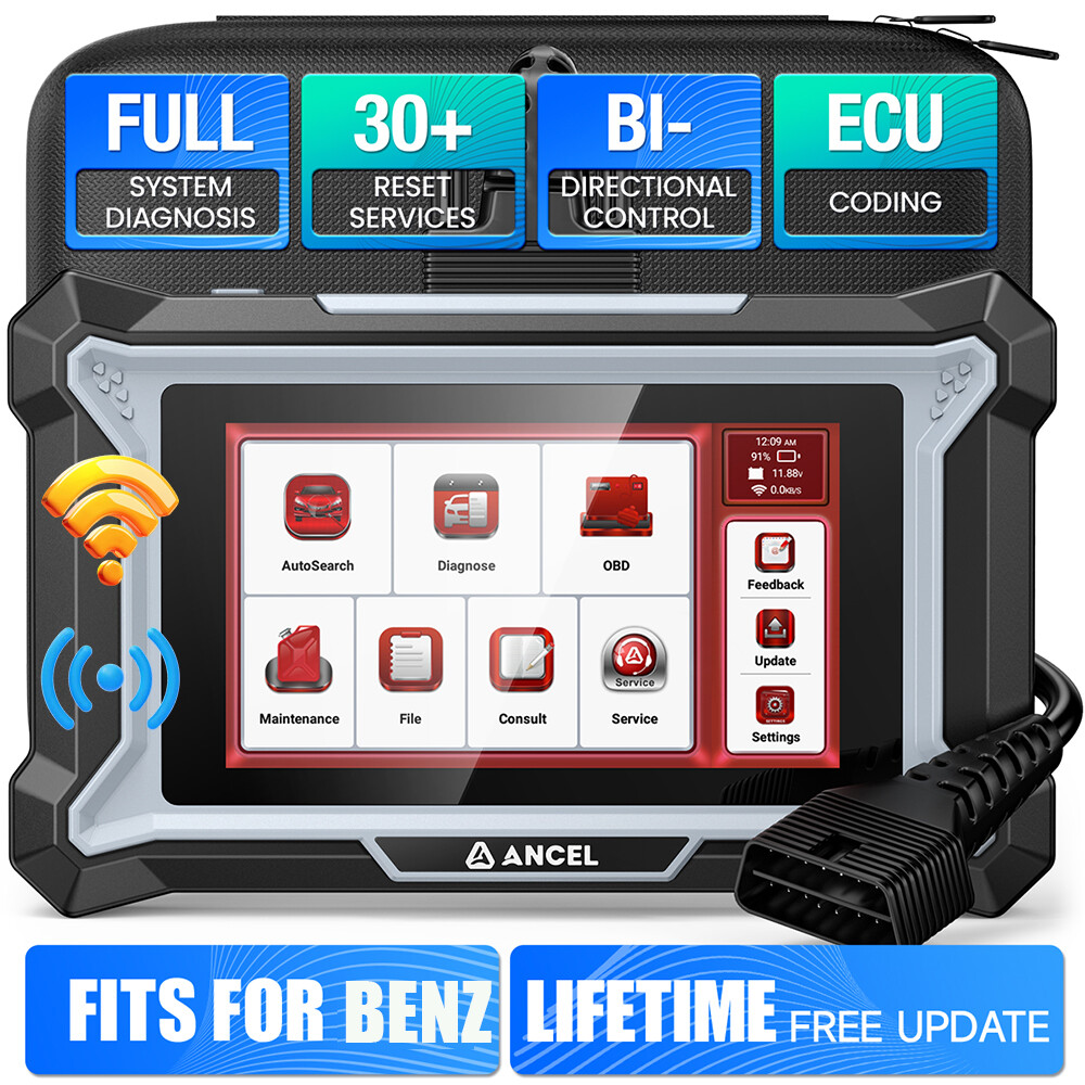 ANCEL DS160 Bidirectional OBD2 Scanner Auto Car Diagnostic Scan Tool ECU Coding