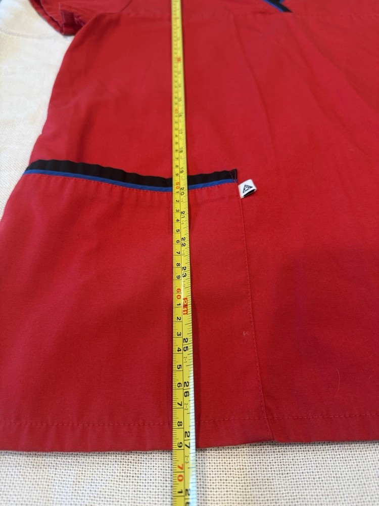 Cherokee Studio Red Scrubs Set Top and Pants