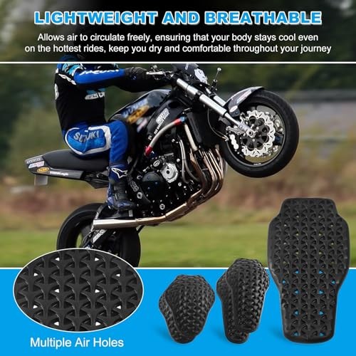 Universal Motorcycle Back Protector Insert, CE Level 2 Armor Insert Pads Set