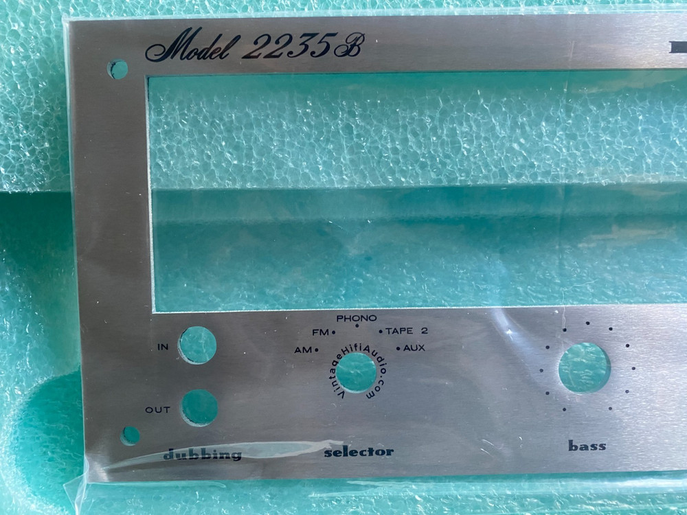 Marantz 2235B Receiver Front Panel Faceplate Reproduction in Silver. New!