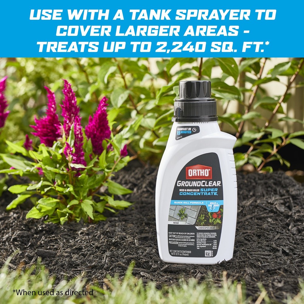 Ortho GroundClear Weed & Grass Killer Super Concentrate1, 32 fl. oz.