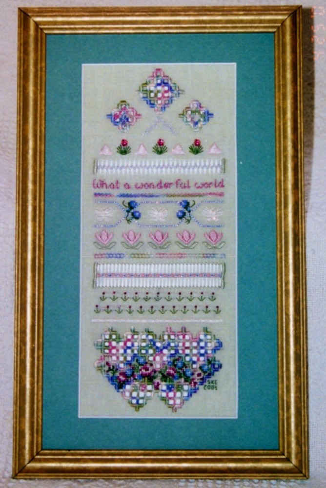 What a Wonderful World, Nimble Needle Designs Beaded Sampler Pattern