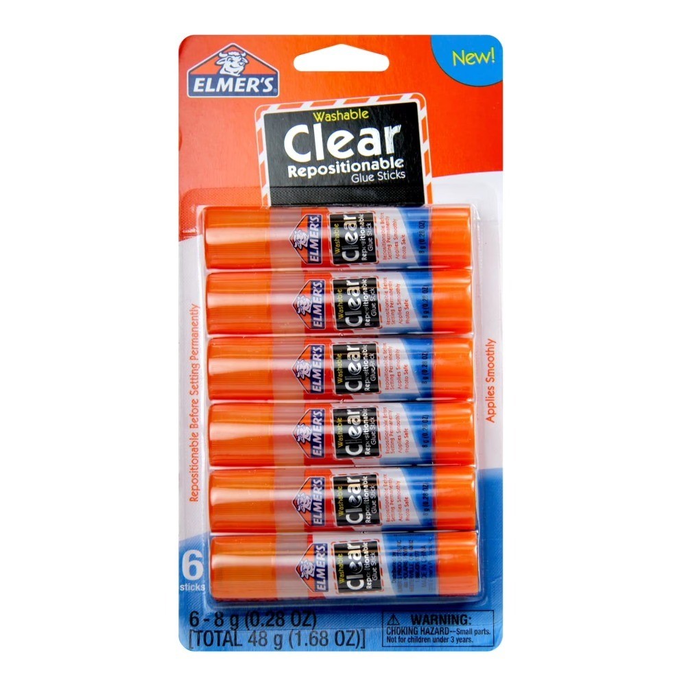 Clear Non- Glue Sticks for Crafts and School Projects