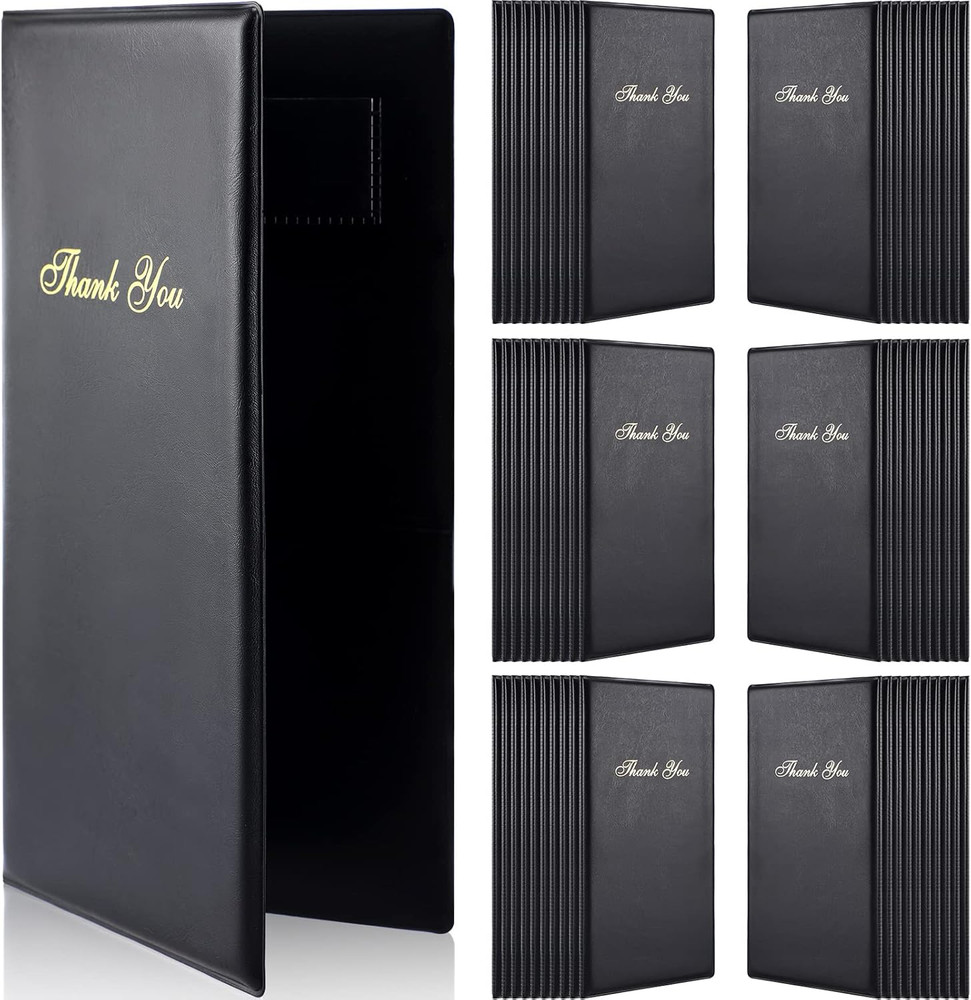 30 tarjetas de presentación de cheques para restaurantes