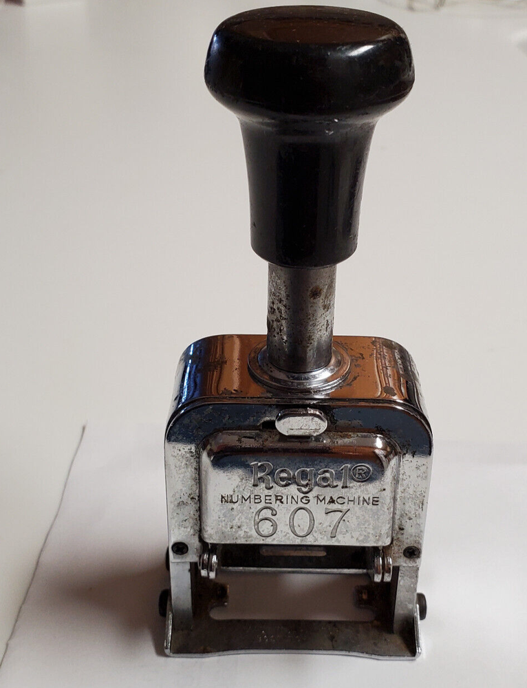 Vintage Regal 607 numbering machine