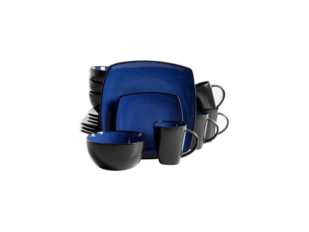 GIBSON 68632.16 SoHo Lounge Stoneware Blue16pc