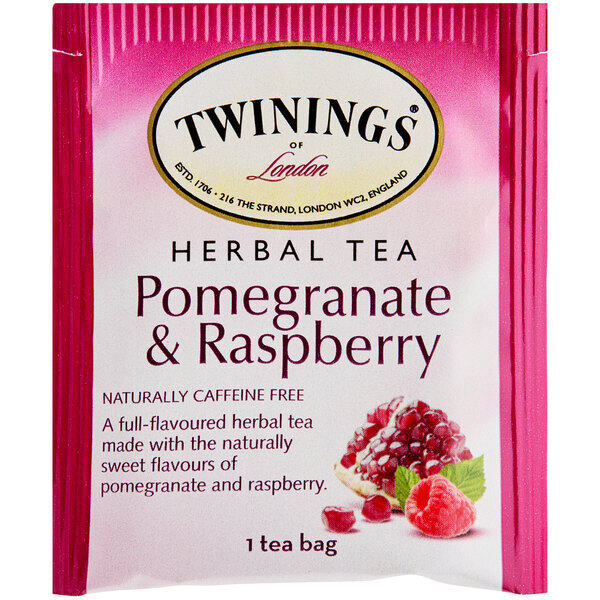 Twinings Pomegranate & Raspberry Herbal Tea Bags - 20/Box