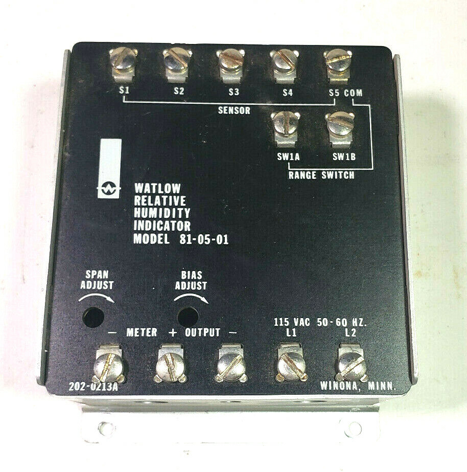 Watlow Relative Humidity Indicator Model 81-05-01 202-0213A