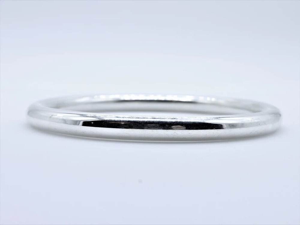 MASSIVE HEAVY 6mm Thick Chunky Solid Sterling Silver Round Bangle Bracelet Plain