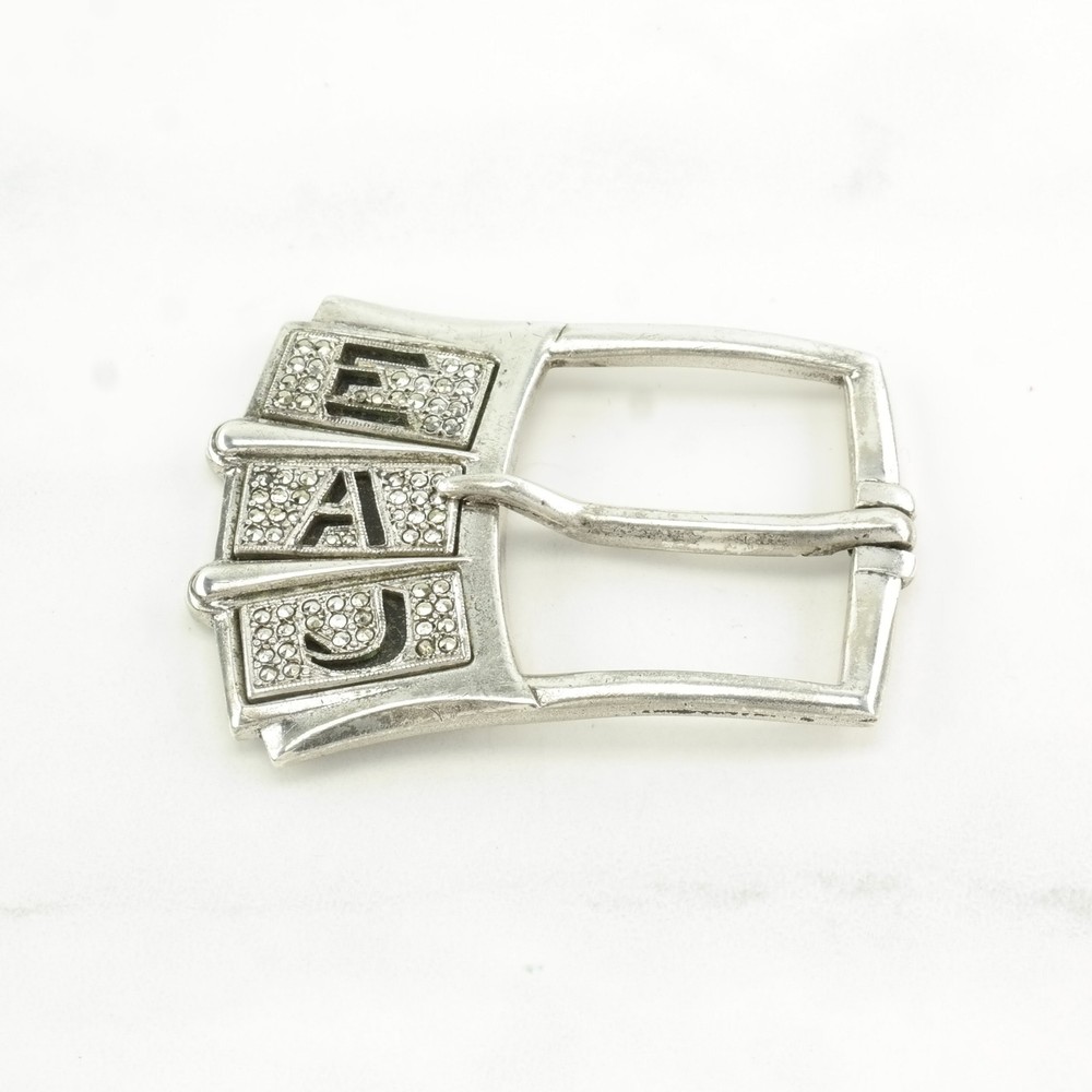 Antique Art Deco "EAJ" Replacement Initials Sterling Silver Belt Buckle