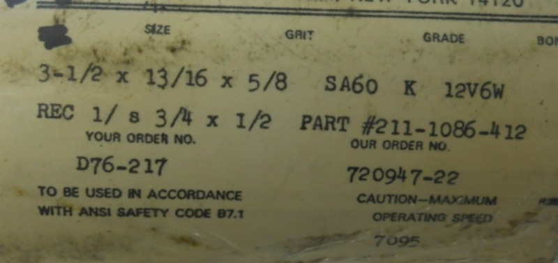 NATIONAL GRINDING WHEELS ASSORTED LOT