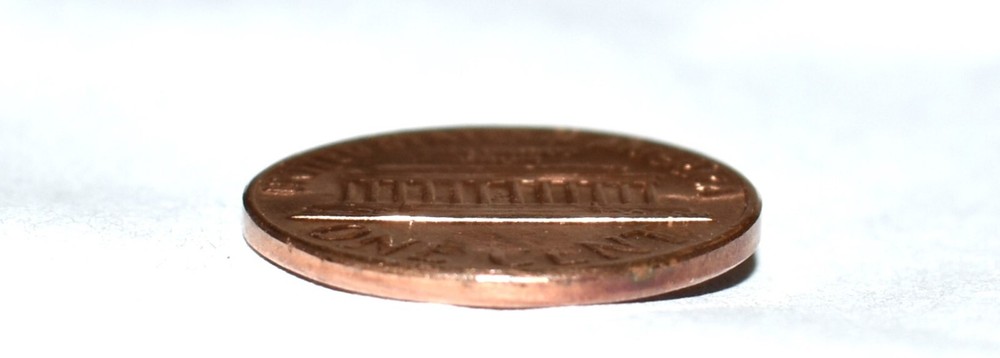 1970 D Strike Through Missing Letters Broad Strike Error R & O Uncirculated Red