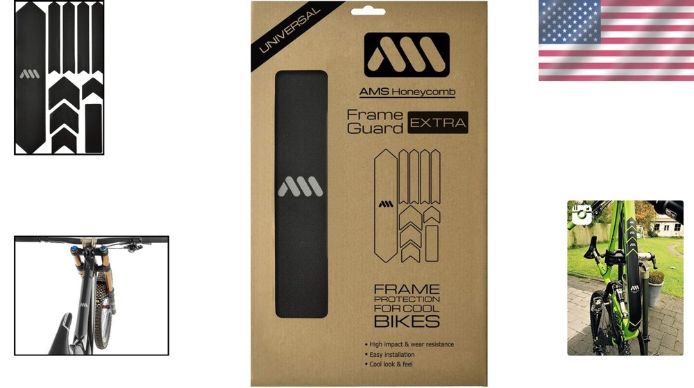 Universal Bike Frame Protector Set - 10-Piece Honeycomb PVC