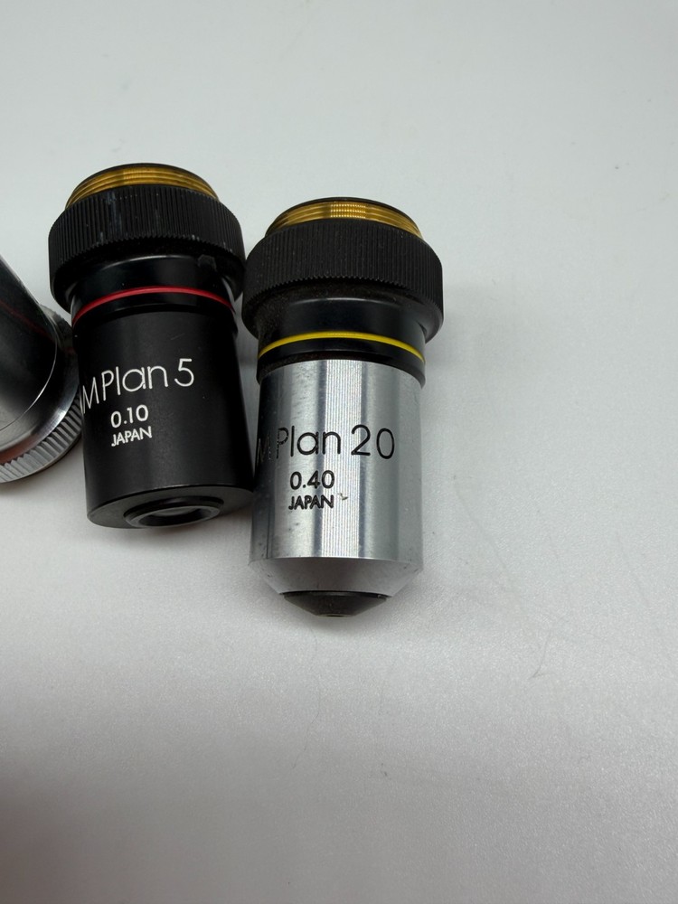 Olympus Tokyo MPlan Microscope Objective Lens 5, 20, 40, 100 + Extras