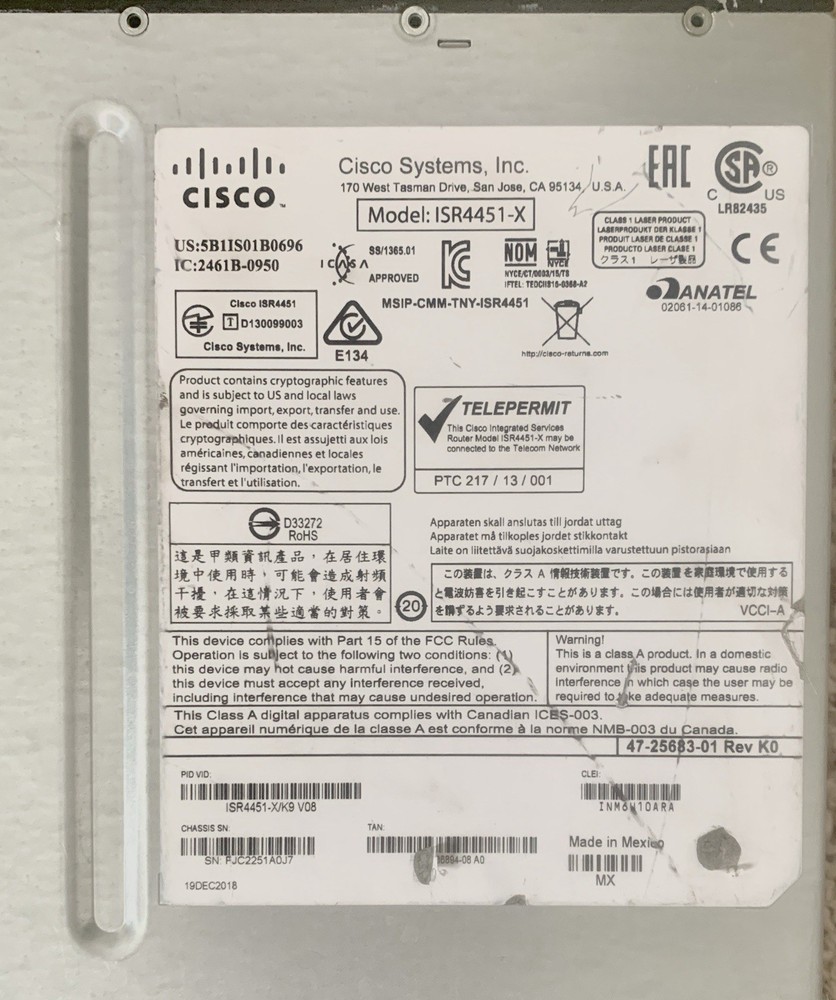 Cisco ISR4451-X Router
