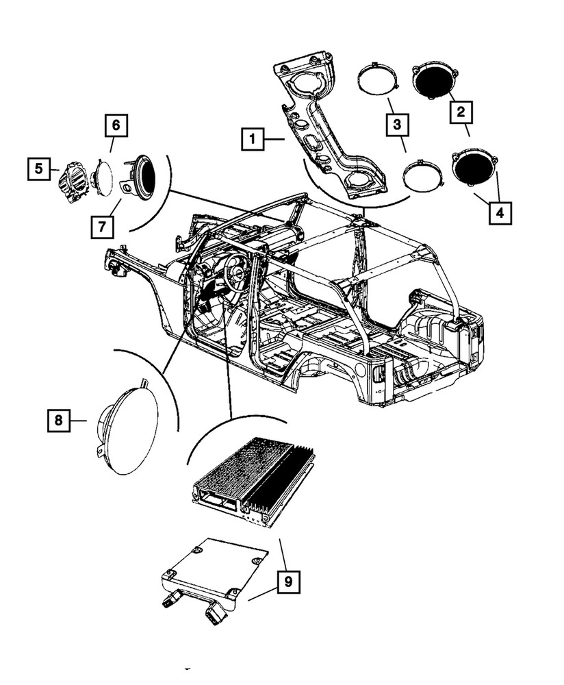 Genuine Mopar Speaker Grille 1FQ741DVAA