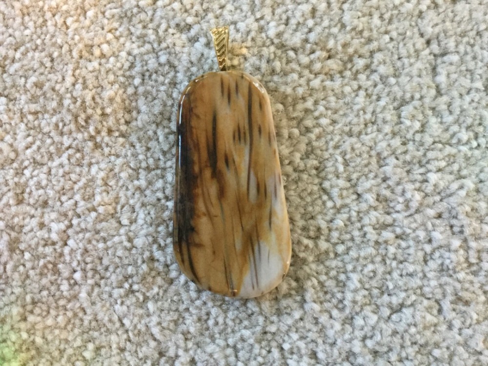 Vintage Agate Earth Tones Pendant
