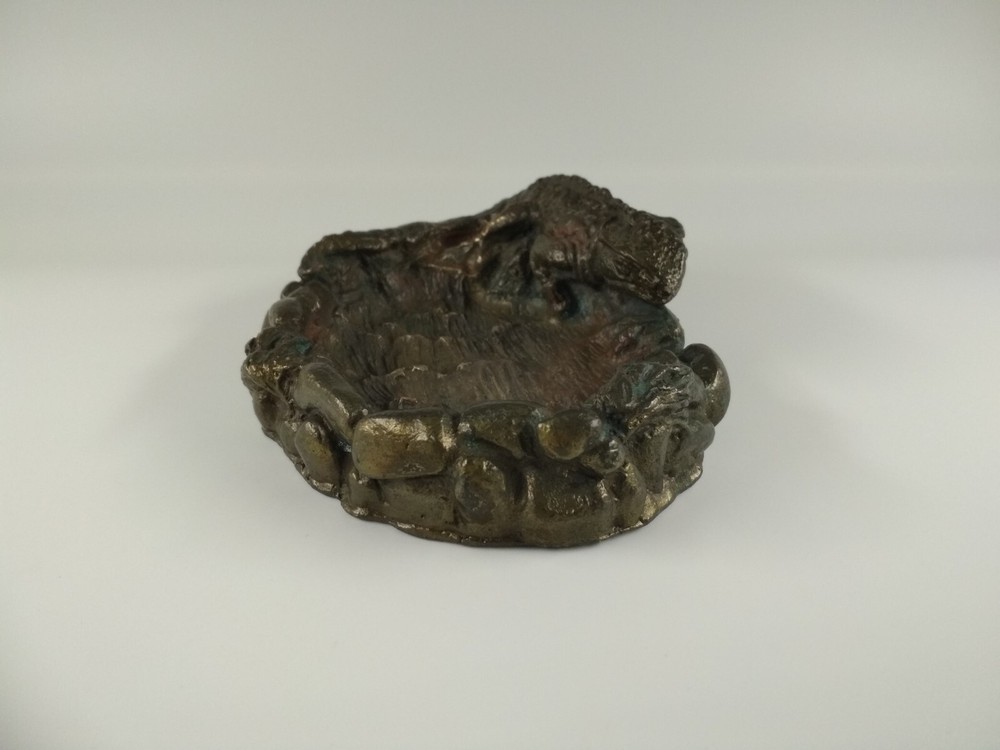 Lizard - salamander, Soviet bronze ashtray, *30