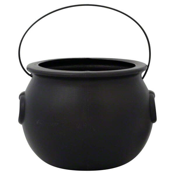 CAULDRON WITCHES W/HANDLE 8IN