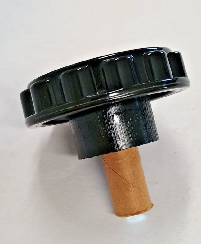 Plastic Fluted Knob 2 1/2 Dia With 1/2-13x1" Stud Black