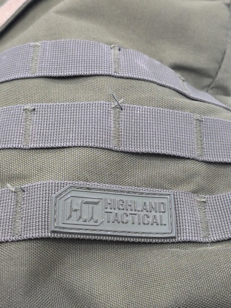 Highland Tactical Major Dark Green Heavy Duty Backpack MOLLE WEB HOOK-LOOP