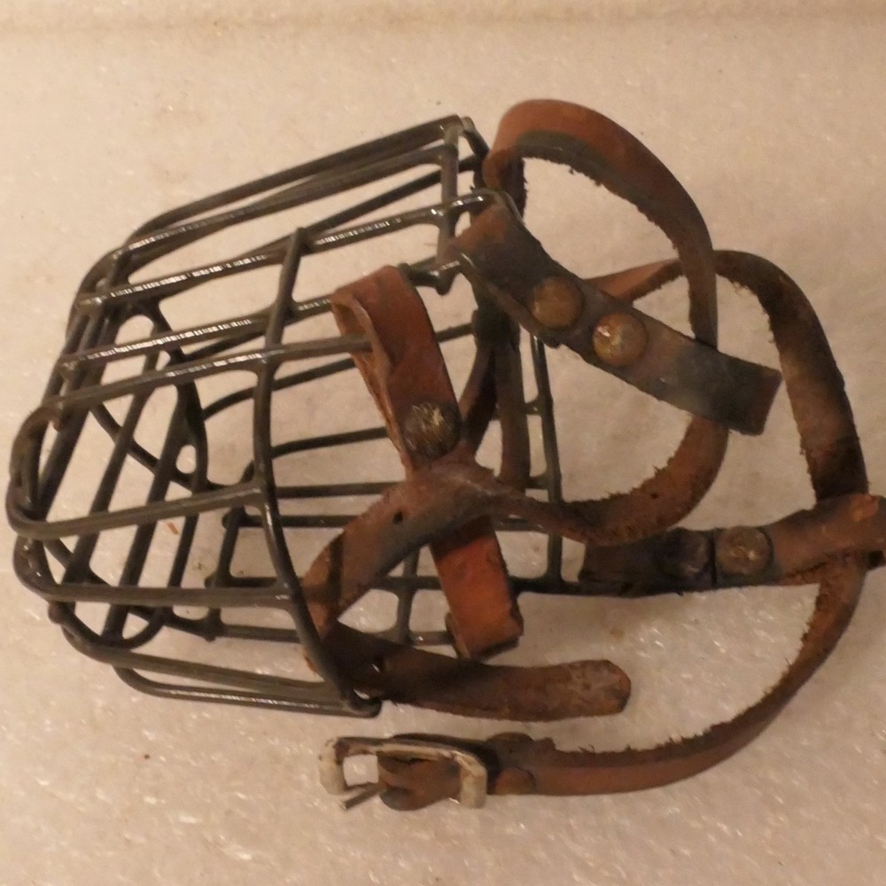ANTIQUE CAGE ANIMAL STEAM PUNK MUZZLE
