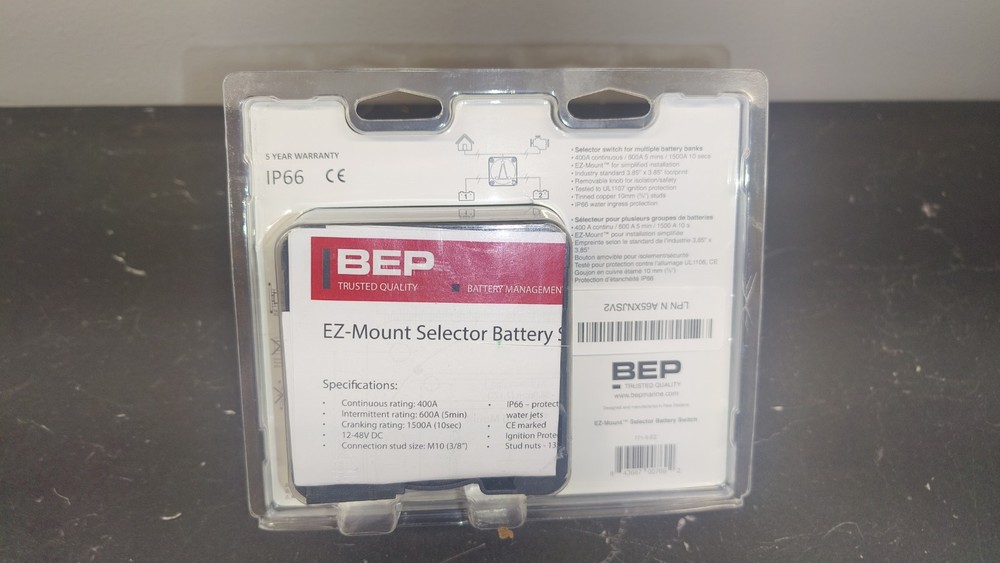 BEP Pro Installer 400a Ez-Mount Battery Selector 1-2-Both-Off #771-S-EZ