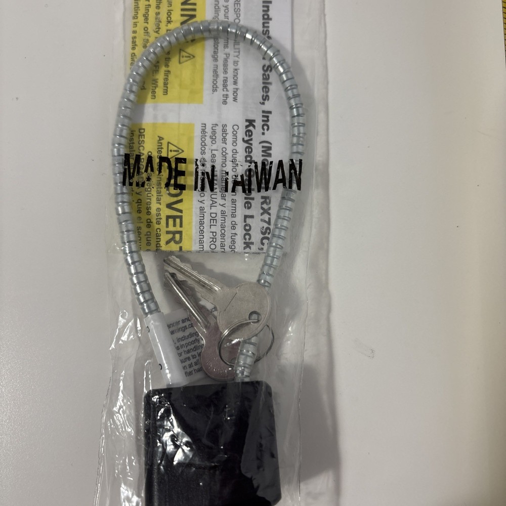 Keyed Cable Gun Locks, Short.