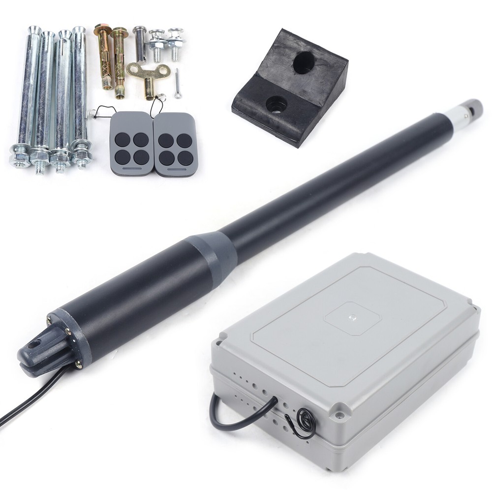Automatic Gate Opener Kit Single Swing Gate Operator 325lbs w/ Remote Control