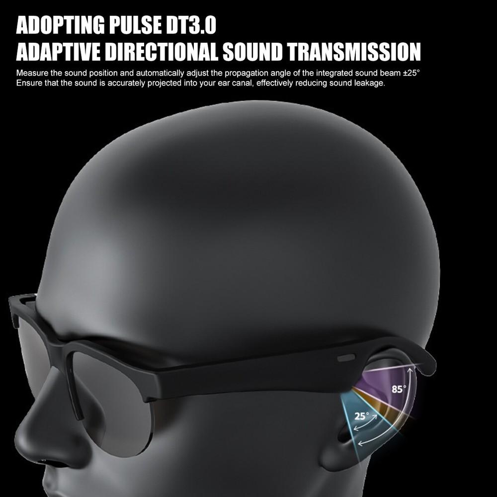 Wireless AI Language Smart Glasses Translator Headphone 144 Language Translation