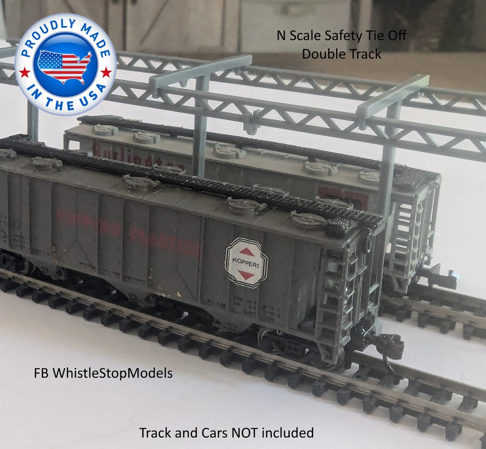 Z Scale Double Track Safety Tie Off Z1058