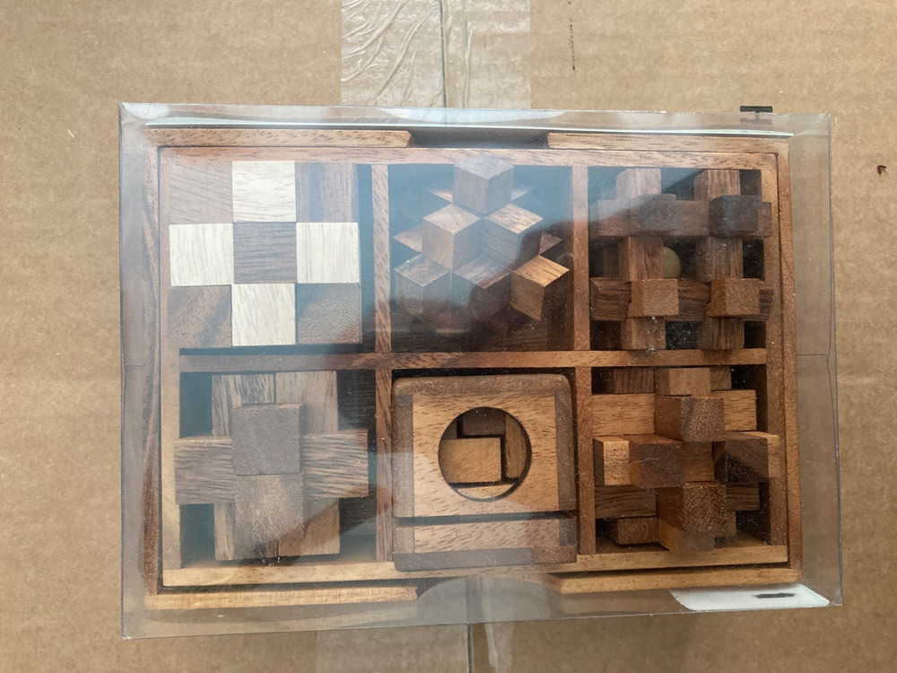 6  Wooden Brain Teasers Collection