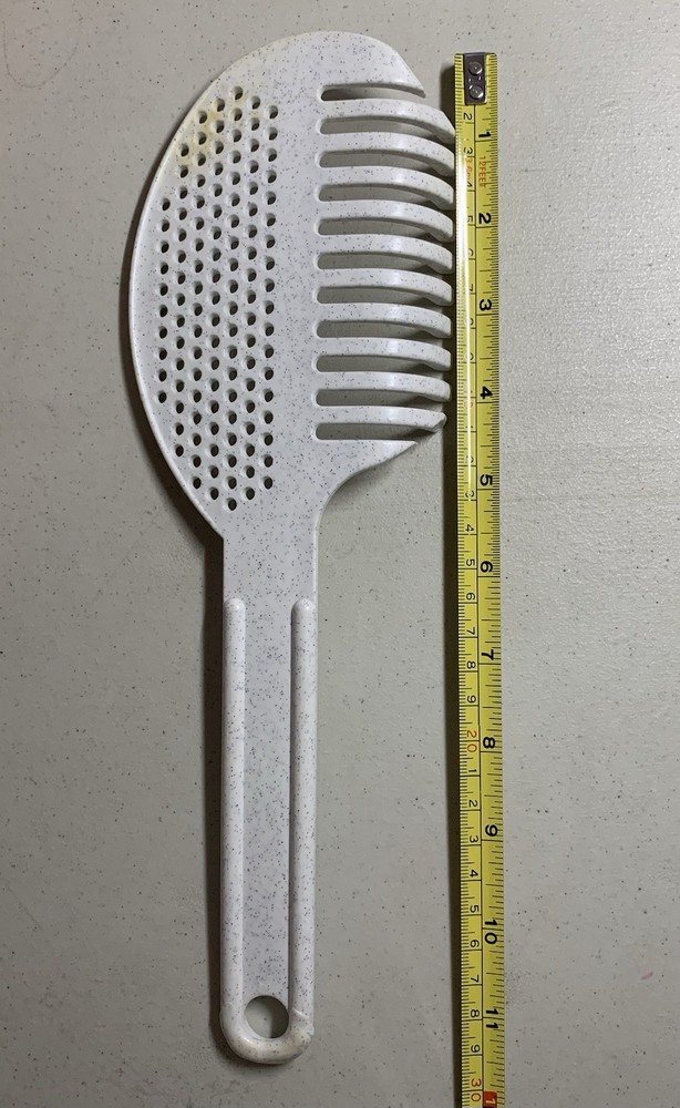 Vintage Tupperware Spagetti Fork/Strainer Speckled