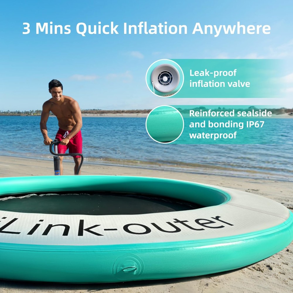 Round Floating Ring,Inflatable Floating Water Hammock,Round Floating Ring for...