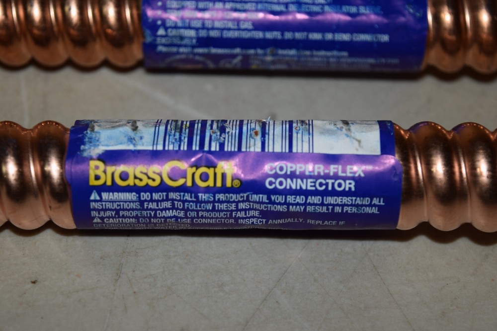 2 Pack Brasscraft WB00-24n 3/4x3/4x24 Water Heater Connector Hoses