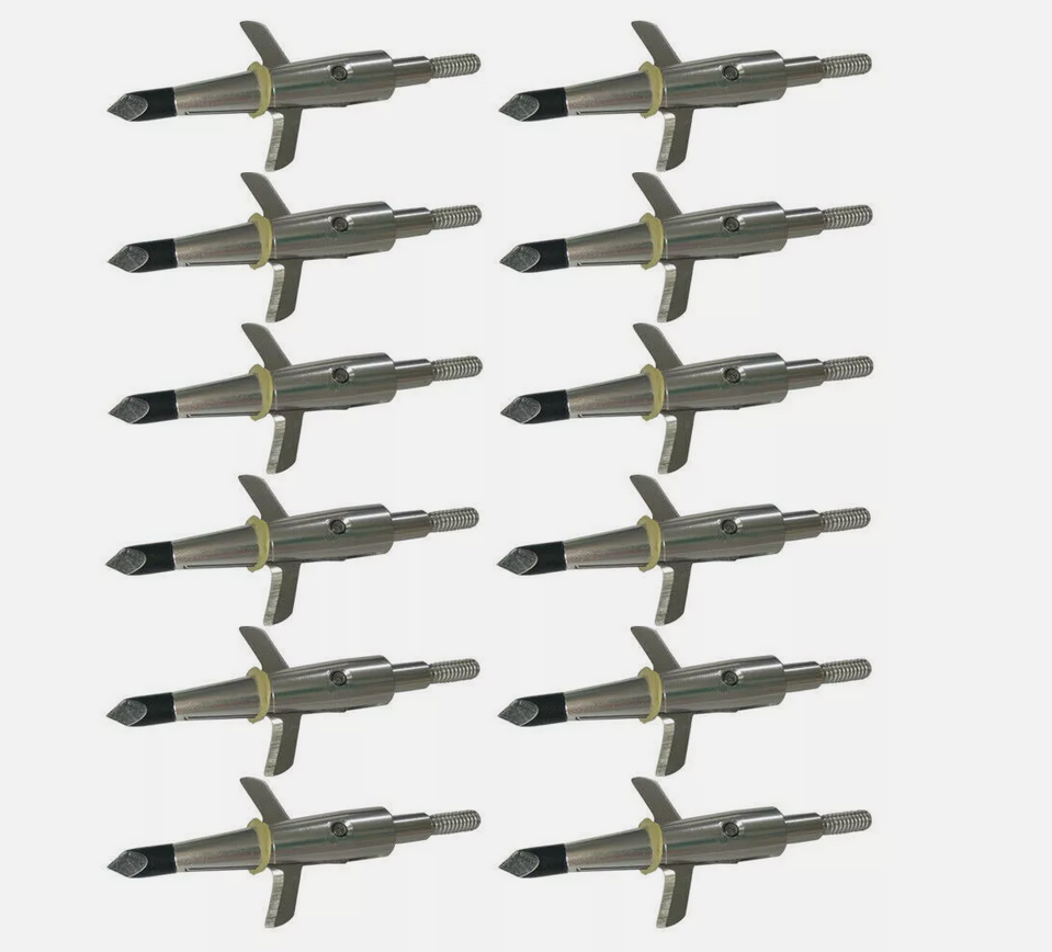 24Pcs Swhacker Broadheads 100Gr Red/Silver Expandable Sharp Blade Crossbow Tips