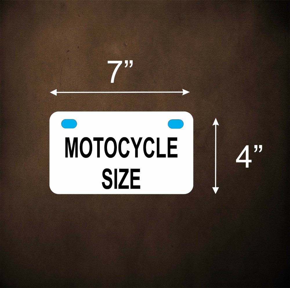 Delaware Black Personalized Custom License Plate Motorcycle Size Plate