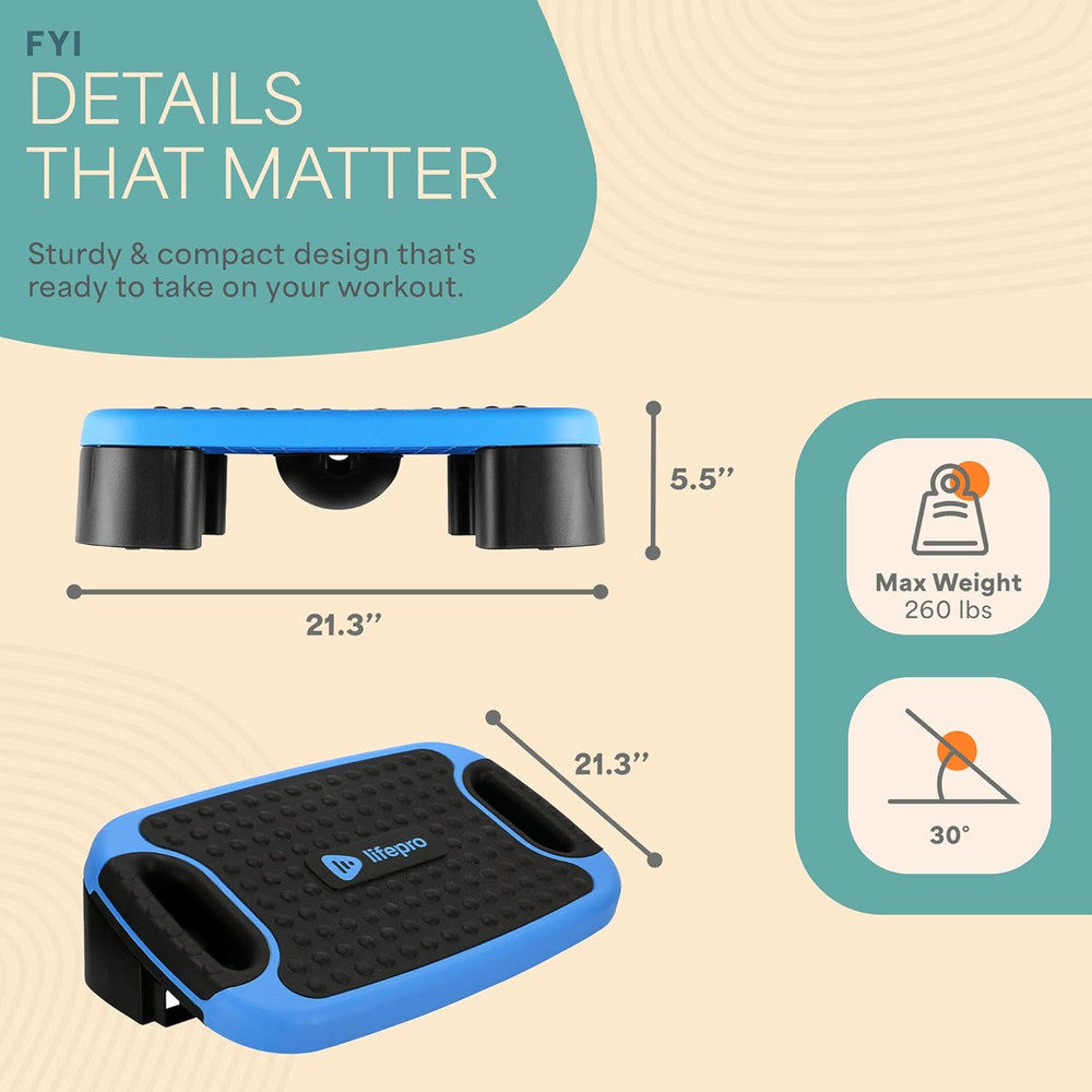 4-in-1 Adjustable Aerobic Balance Board & Step Platform for Home Workouts