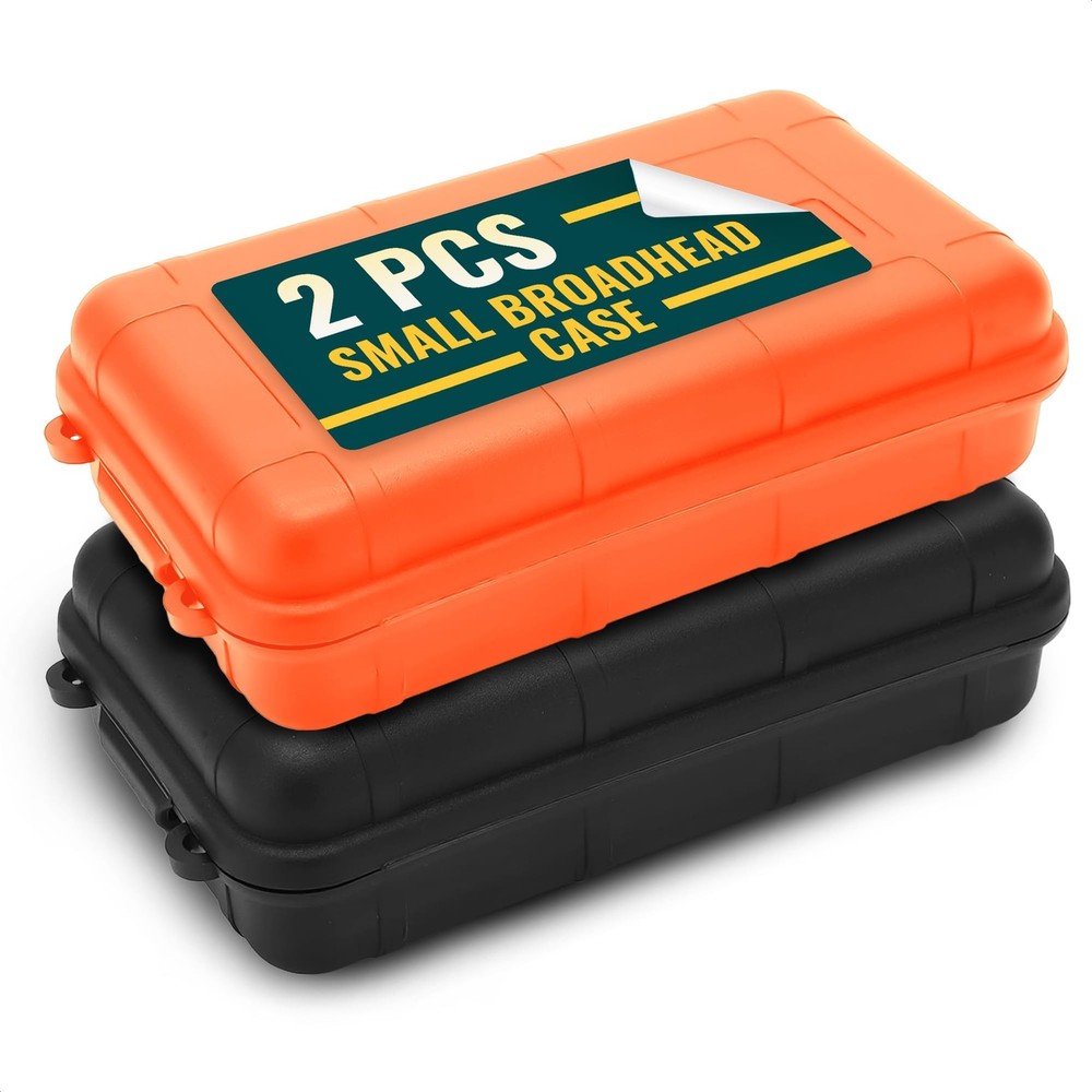 2 Pcs Small Waterproof Box – Compact Size, 2 PCS - Black & Orange