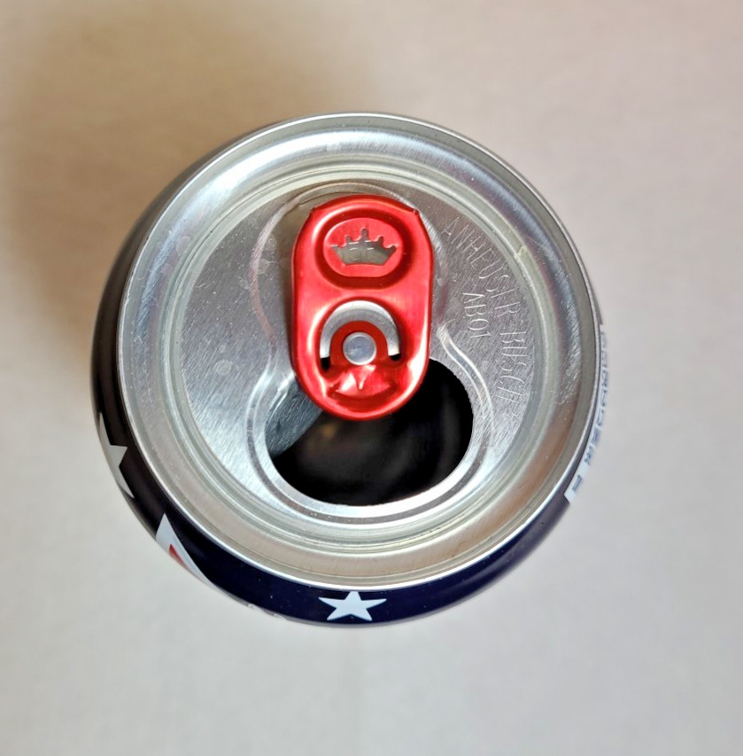 American Flag Budweiser 12oz Can - 2011? Red Tab