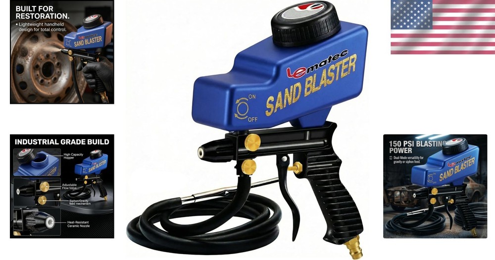 Portable Sandblaster Kit - Rust Removal & Glass Etching