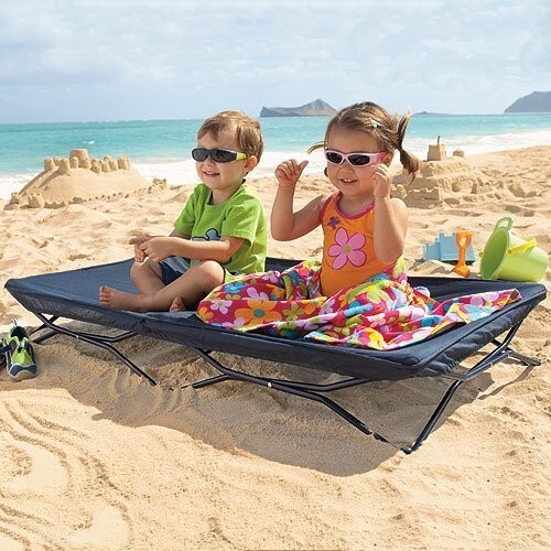 Portable sleeping Cot Toddler Bed Child Size Sleeping Cot W/ Fitted Sheet, Blue