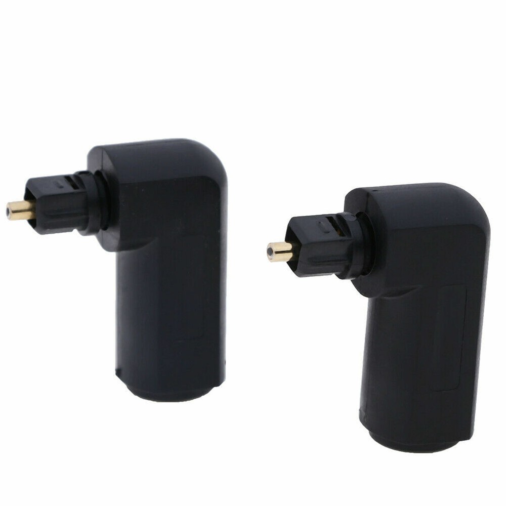 2-PACK Toslink Digital Optical, 90 Degree Right Angle, Audio Adapter AD-T03-2
