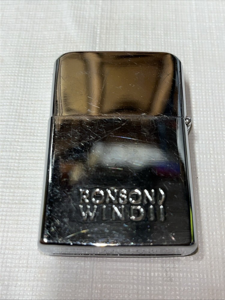 RONSON WIND II WINDPROOF LIGHTER FLIP TOP STAINLESS USED NICE COND.